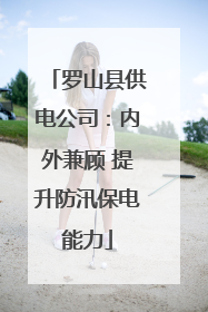 罗山县供电公司：内外兼顾 提升防汛保电能力